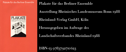 Plakate für das Berliner Ensembles